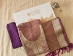 Plum Tissue Silk Suit