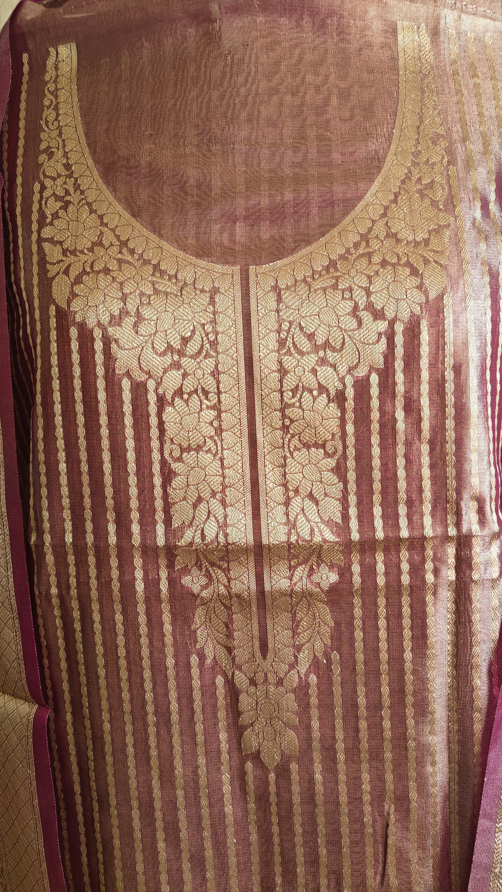 Plum Tissue Silk Suit