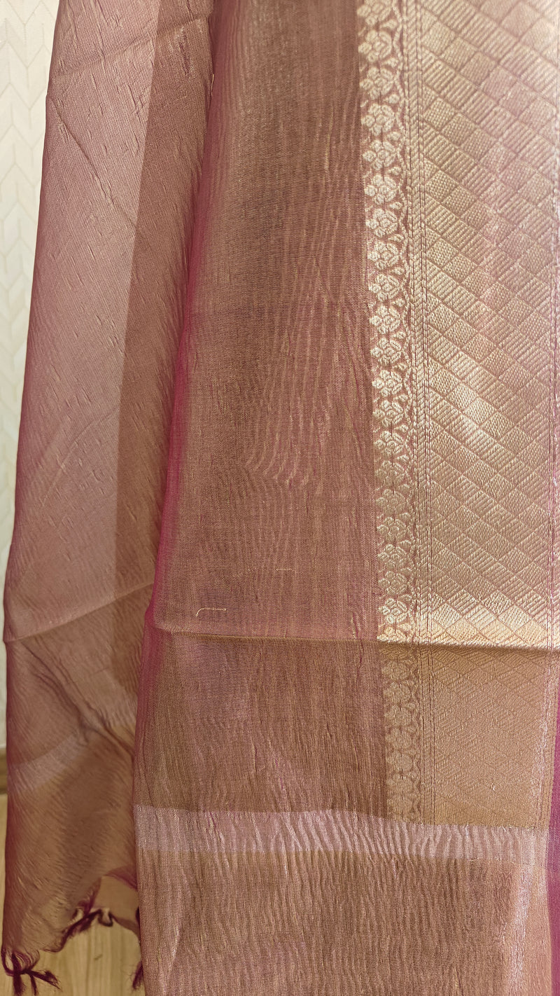 Plum Tissue Silk Suit