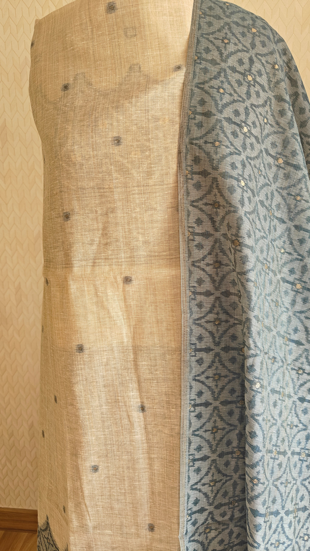 Khadi Tone Blue Linen Suit