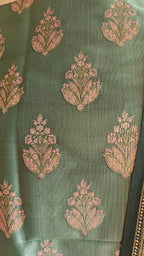 Banarasi Purple Sea Green Silk