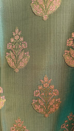 Banarasi Purple Sea Green Silk