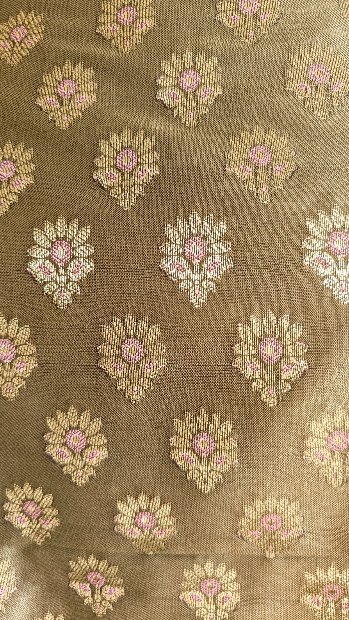 Banarasi Olive Purple Silk Suit