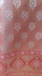 Banarasi Red Rust Silk Suit