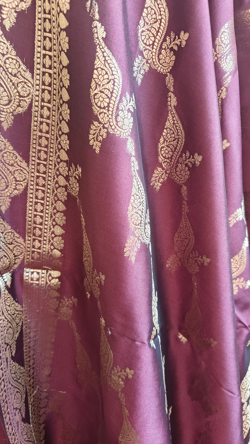Maroon Katan Silk Suit