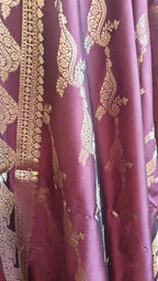 Maroon Katan Silk Suit