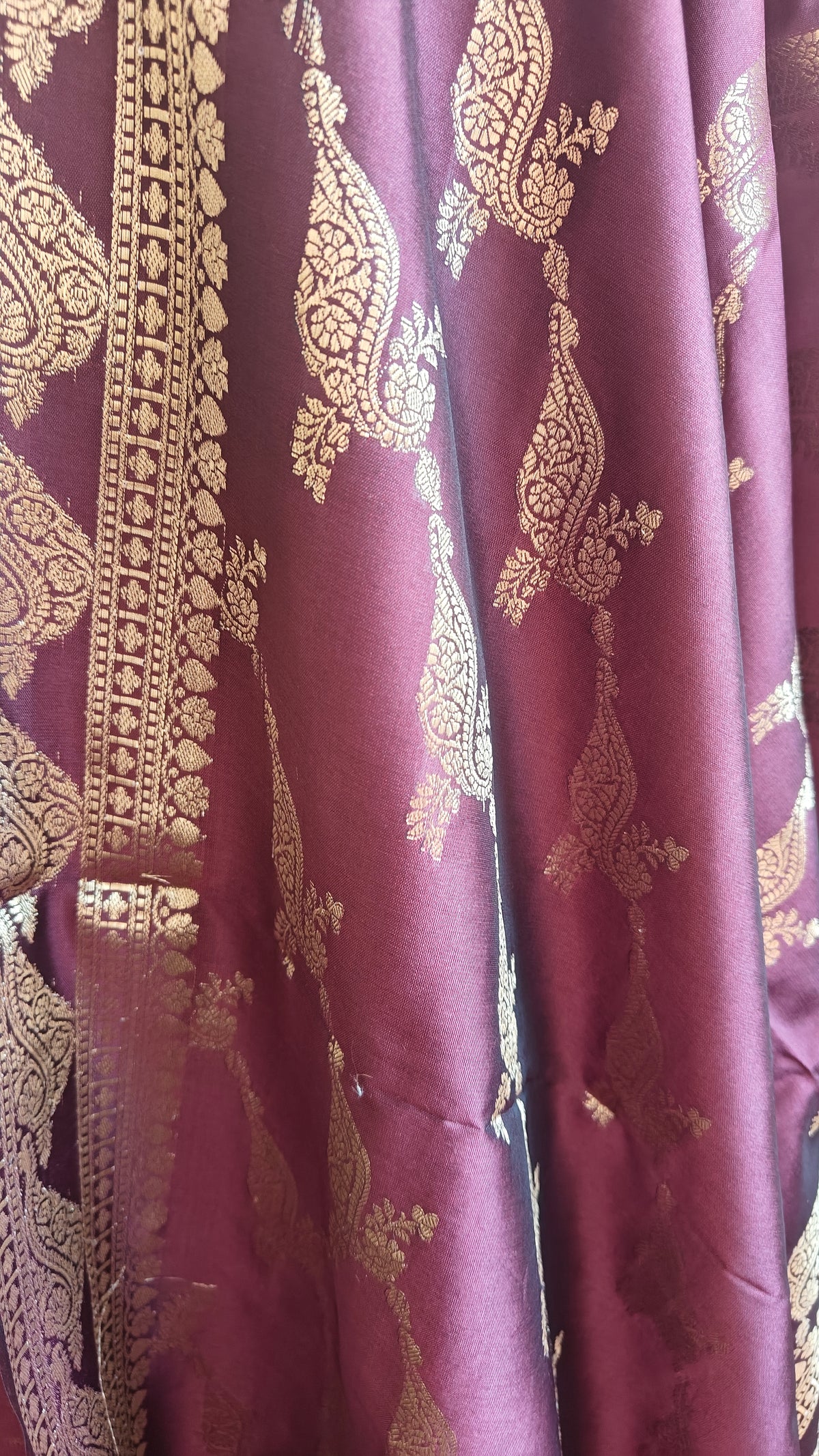 Maroon Katan Silk Suit