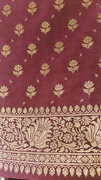 Maroon Katan Silk Suit