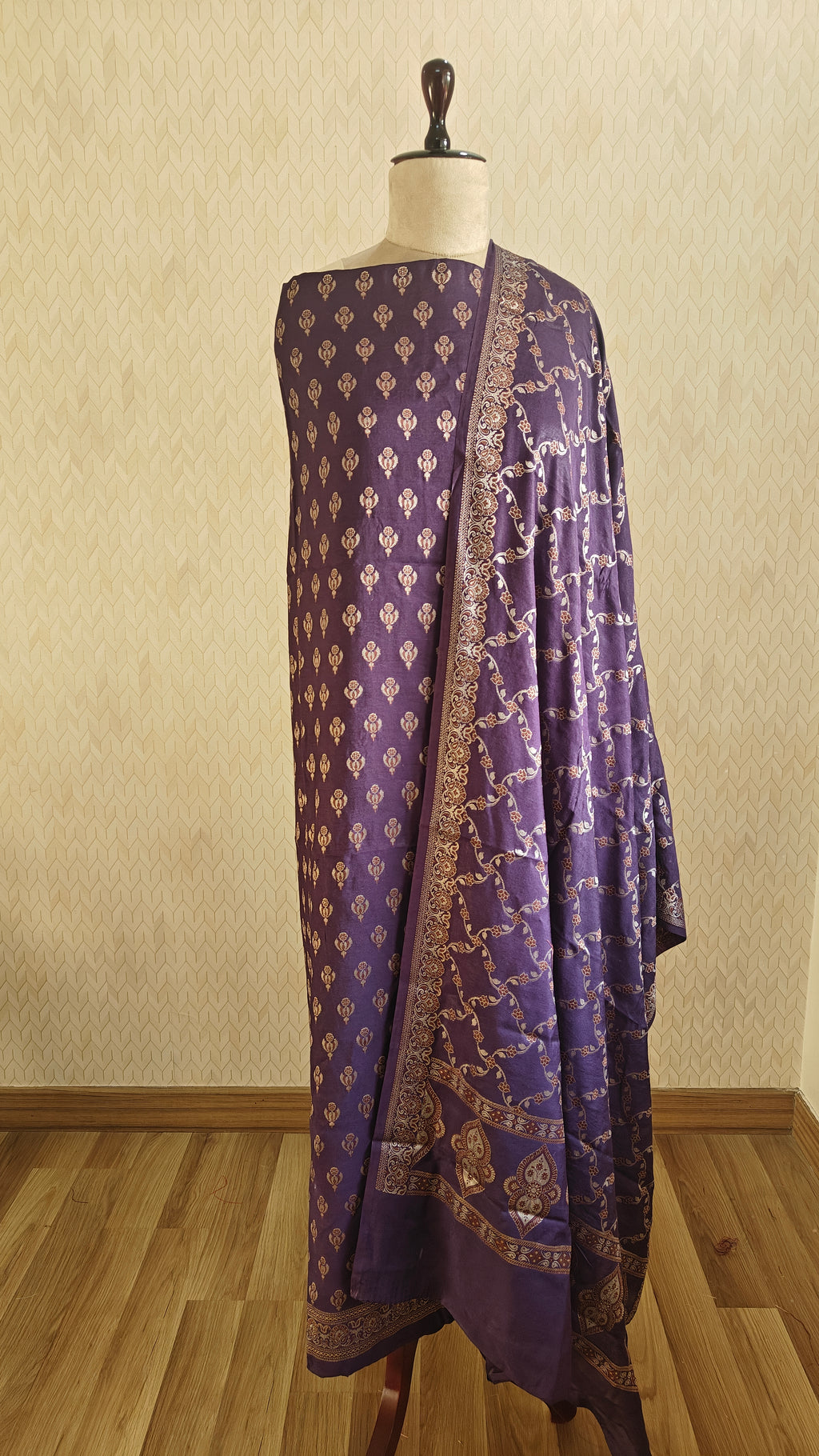 Purple Mulmul Cotton Suit