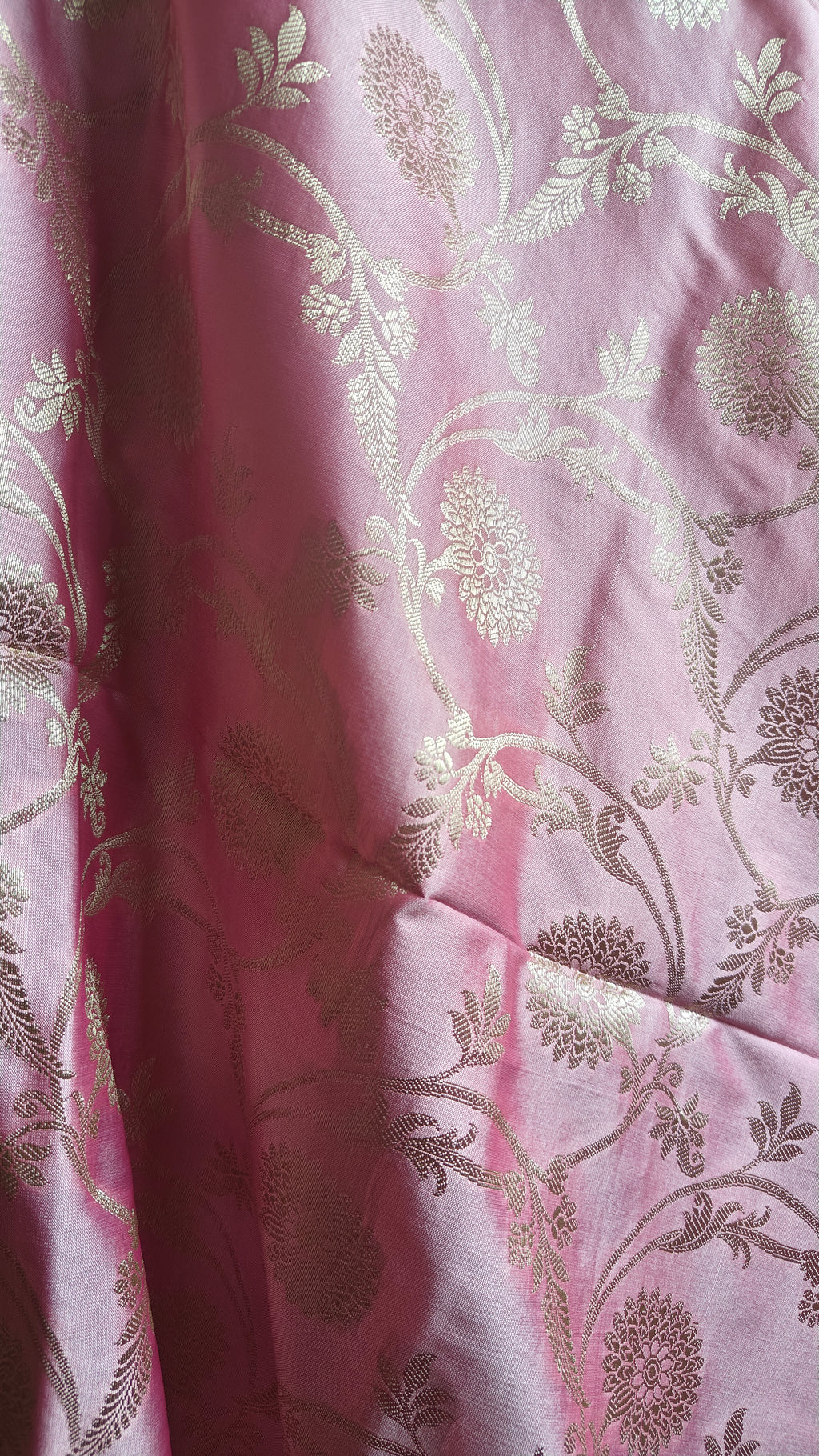 Banarasi Pink Silk Suit
