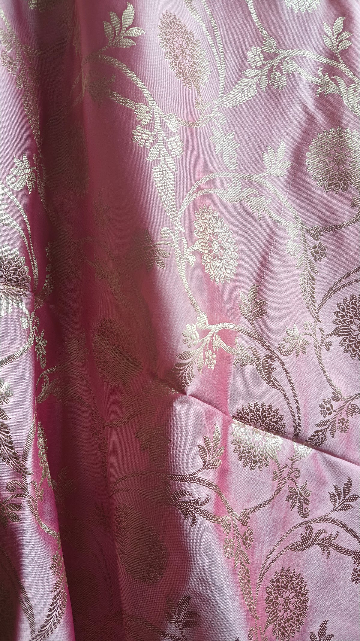 Banarasi Pink Silk Suit