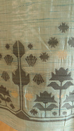 Dark Aqua Tussar Silk Suit