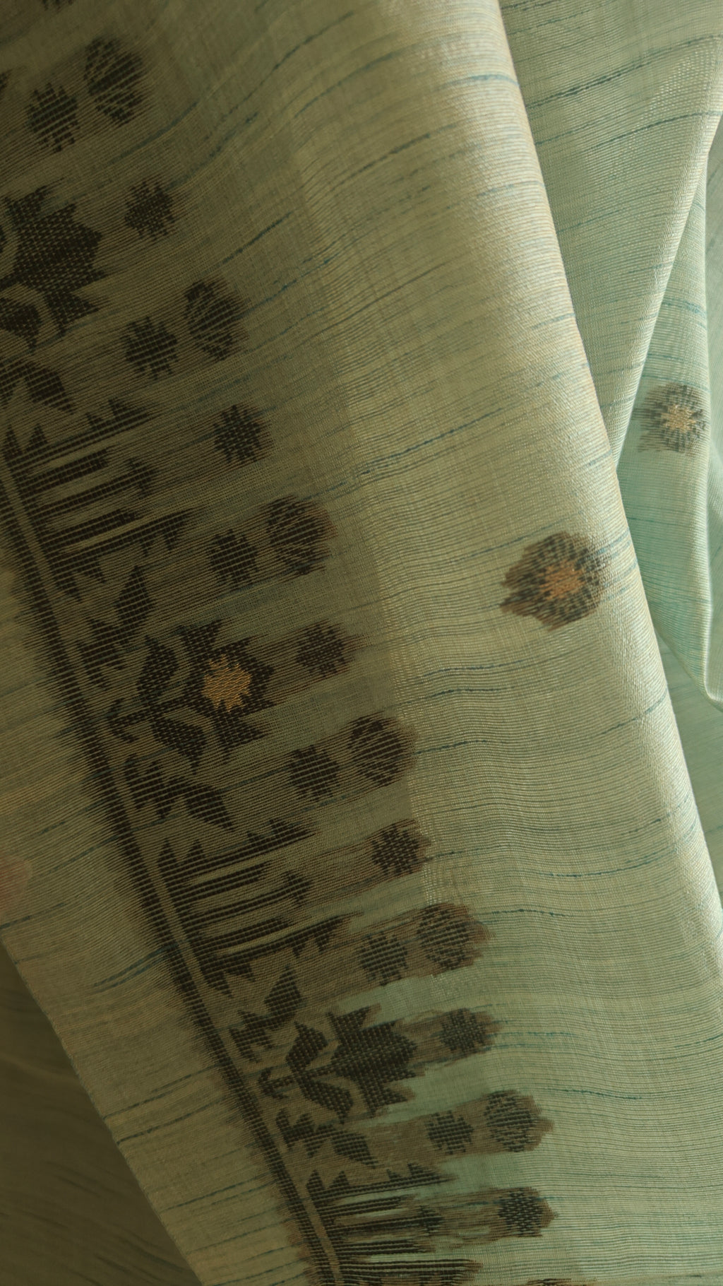 Dark Aqua Tussar Silk Suit