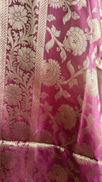 Wine Katan Suit with Golden Zari