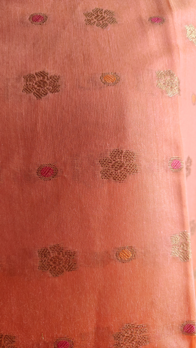 Rust Cotton Cotton Suit