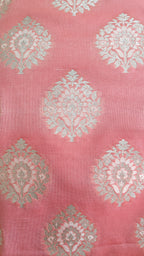 Coral Zari Silk Suit