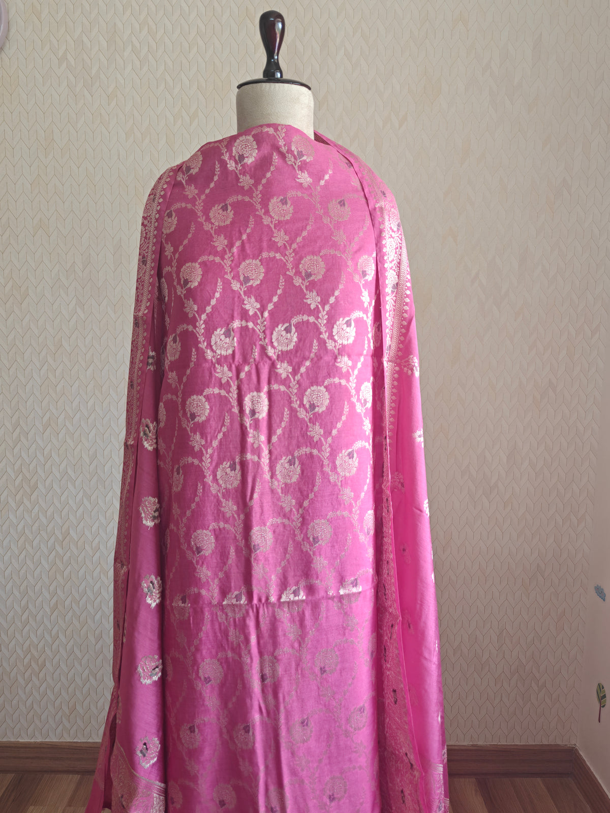 Pink Mulmul Cotton Suit
