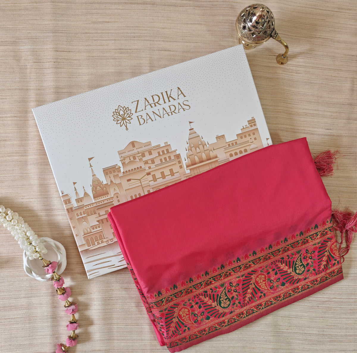 Reddish Banarasi Pashmina Saree