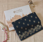 Olive Banarasi Silk Booti Saree