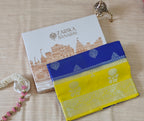 Yellow Blue Banarasi Silk Saree