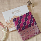 Purple Pink Leheriya Saree