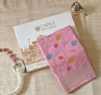 Pastel Pink Cotton Meenakari Jaal Saree