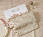 Cream Banarasi Zari Booti Silk