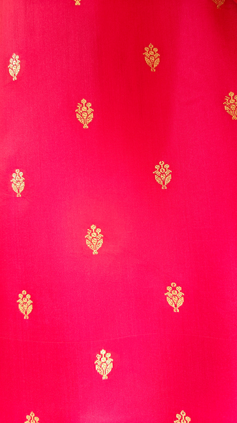 Magenta Katan Silk Suit