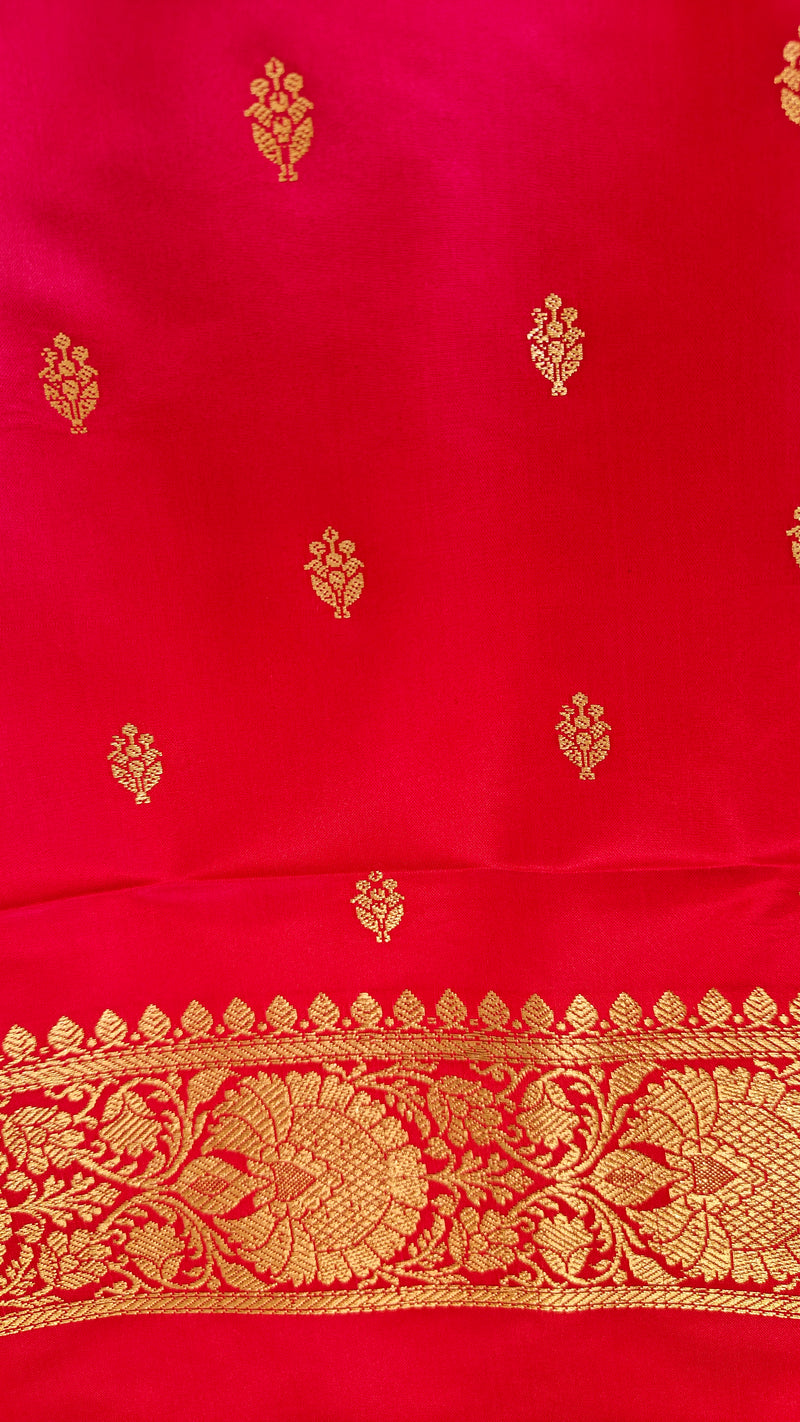 Magenta Katan Silk Suit