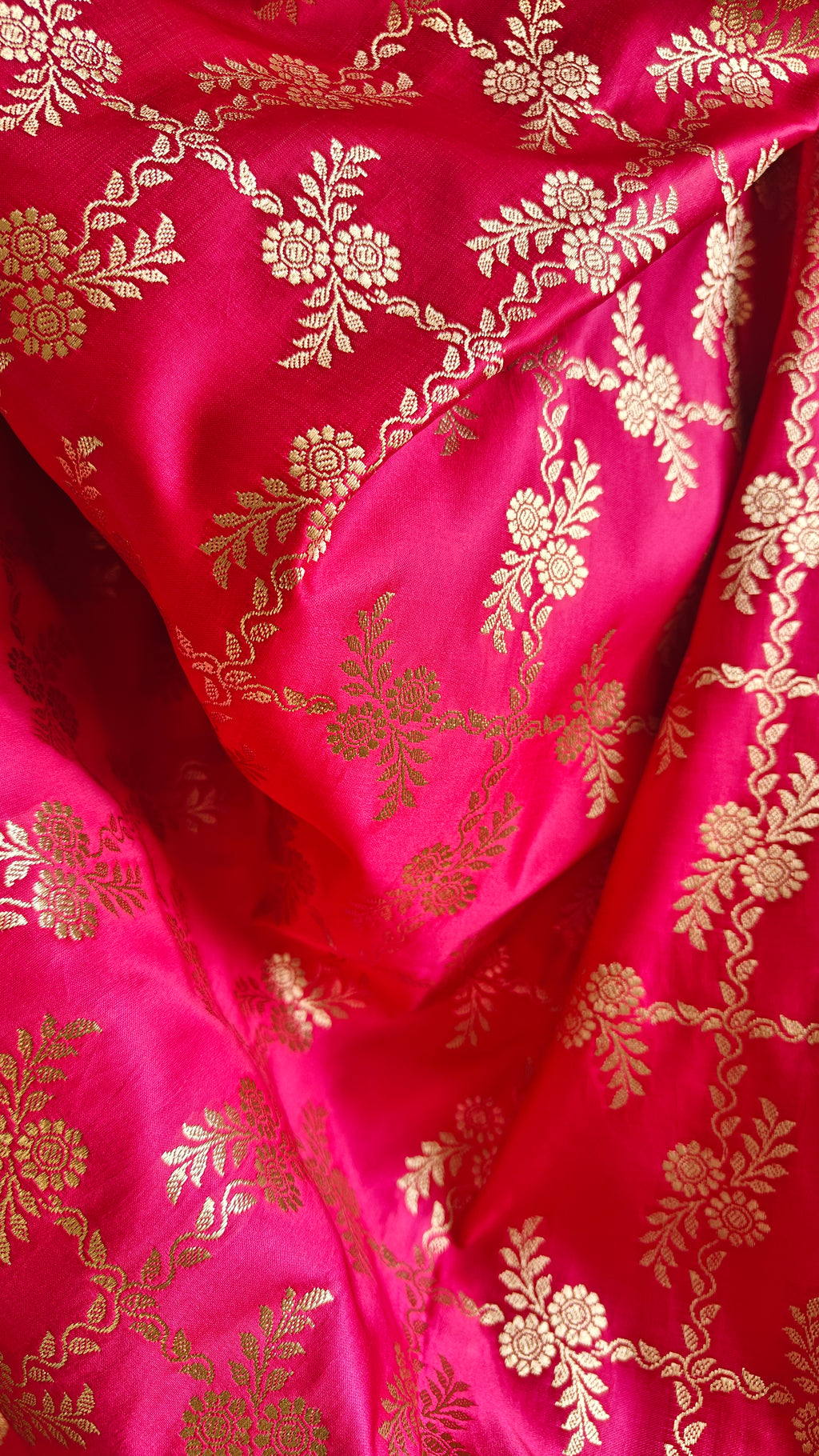 Magenta Katan Silk Suit