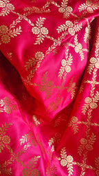 Magenta Katan Silk Suit