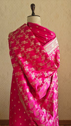 Magenta Katan Silk Suit
