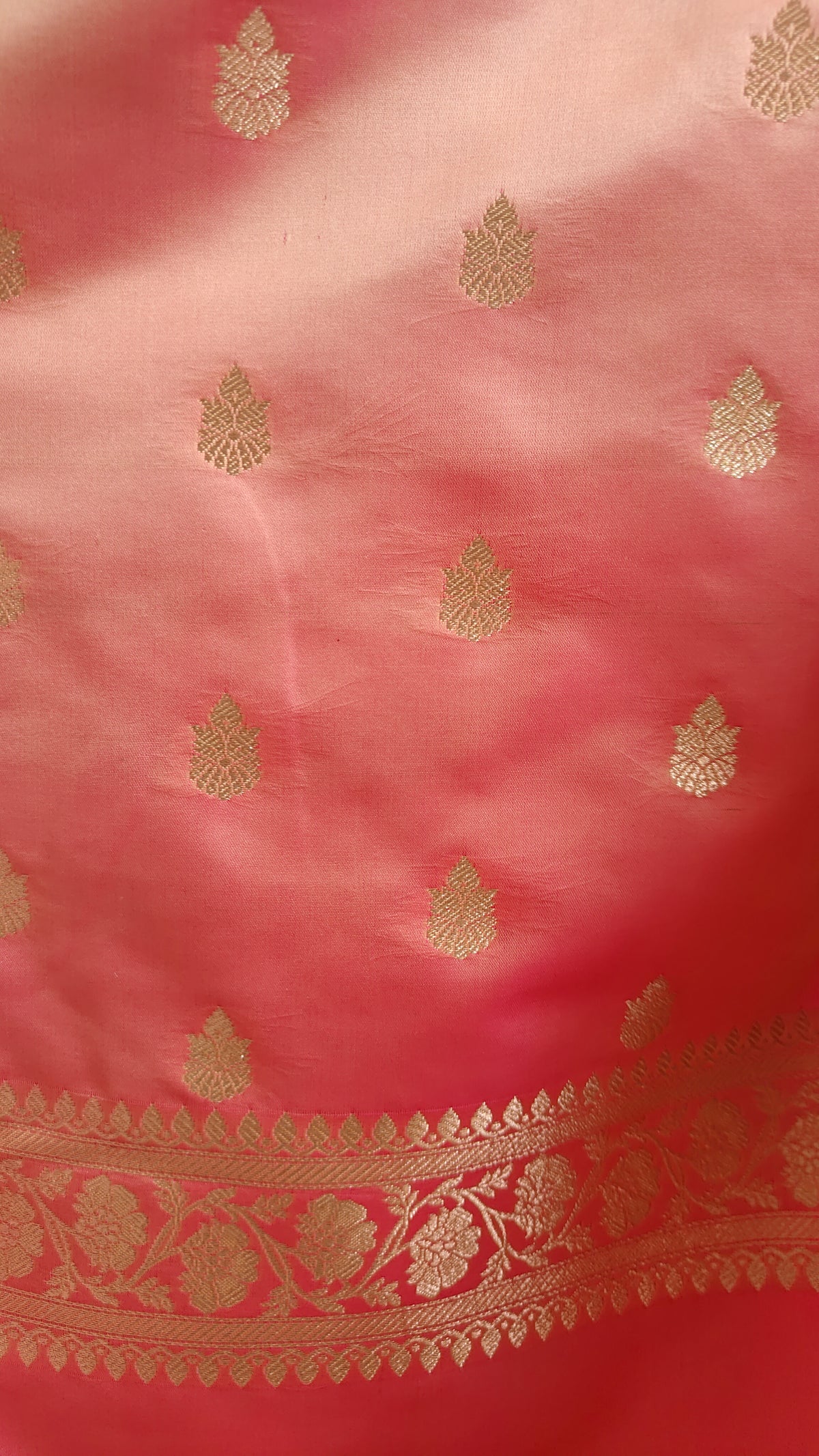 Pastel Pink Katan Suit with Booti