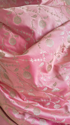 Pastel Pink Katan Suit with Booti