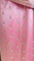 Pastel Pink Katan Suit with Booti