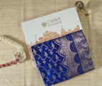 Blue Silk Zari Jaal Saree