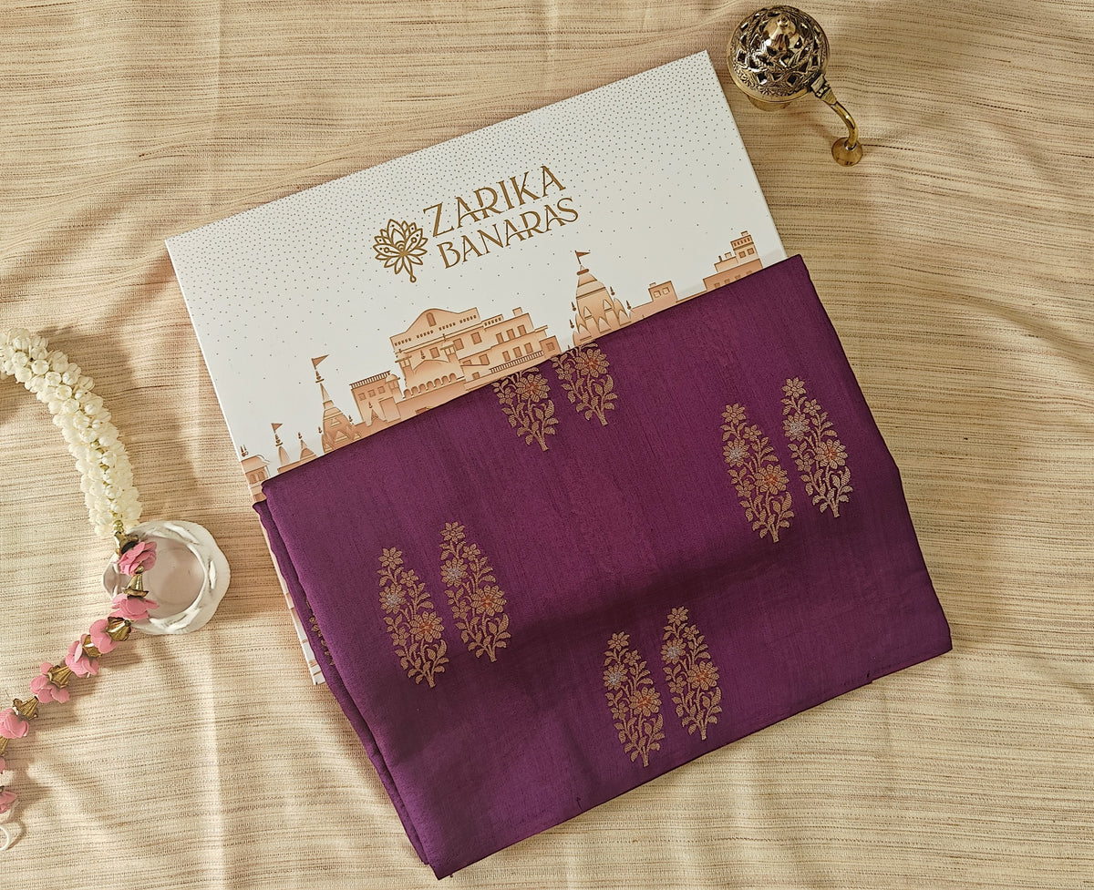 Chiniya Silk Meenakari Booti Saree