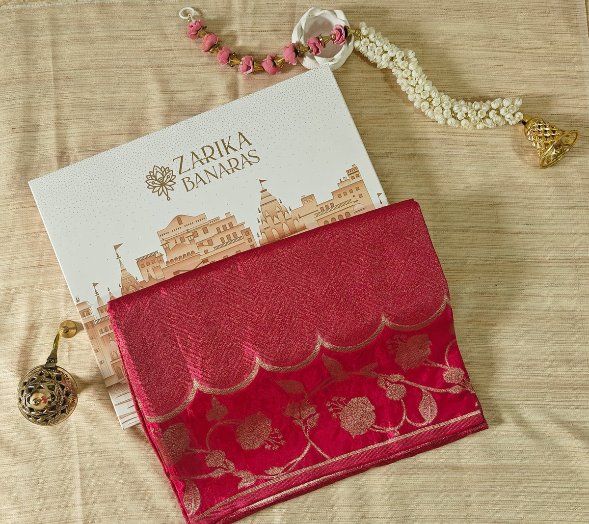 Pink Dual Tone Shimmer Saree