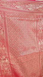 Red Georgette Zari Jaal Saree