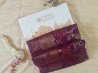 Purple Banarasi Silk Birds Jaal