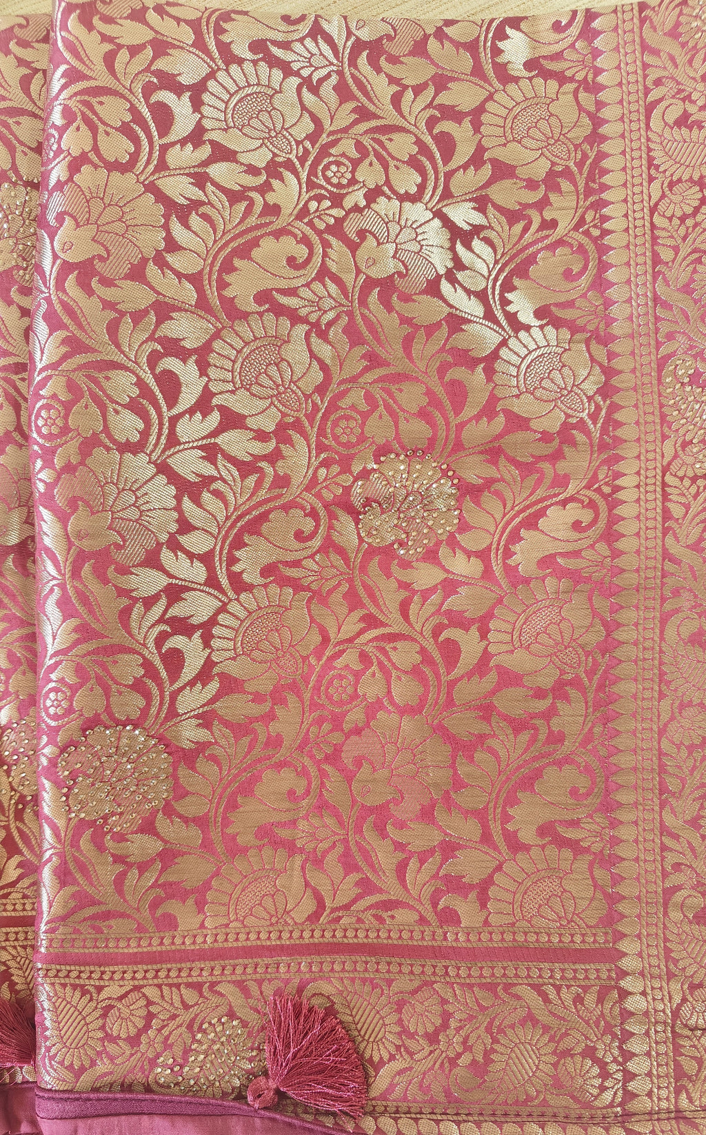 Rose Butter Crepe Designer Saree