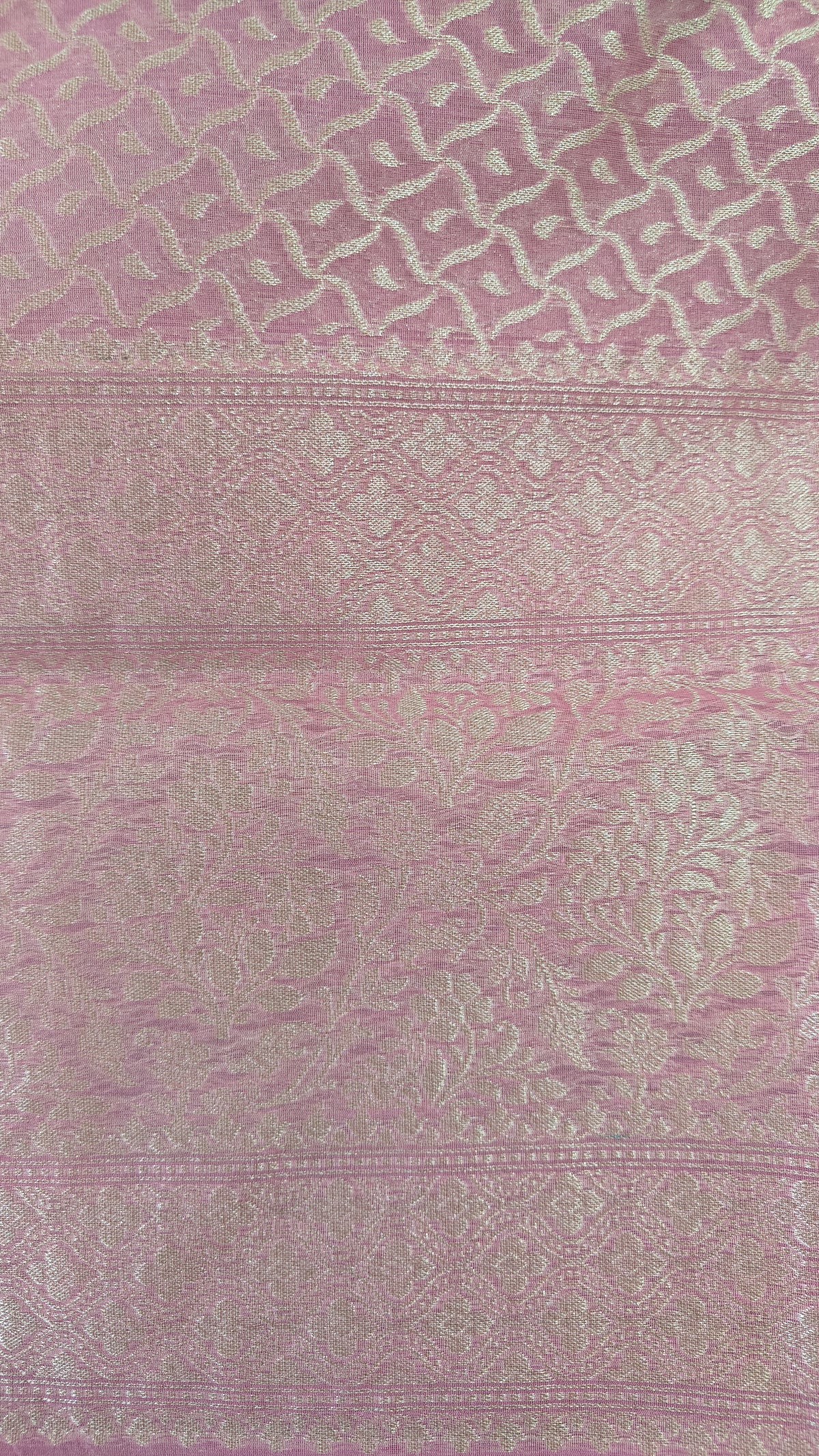 Light Pink Banarasi Linen Suit