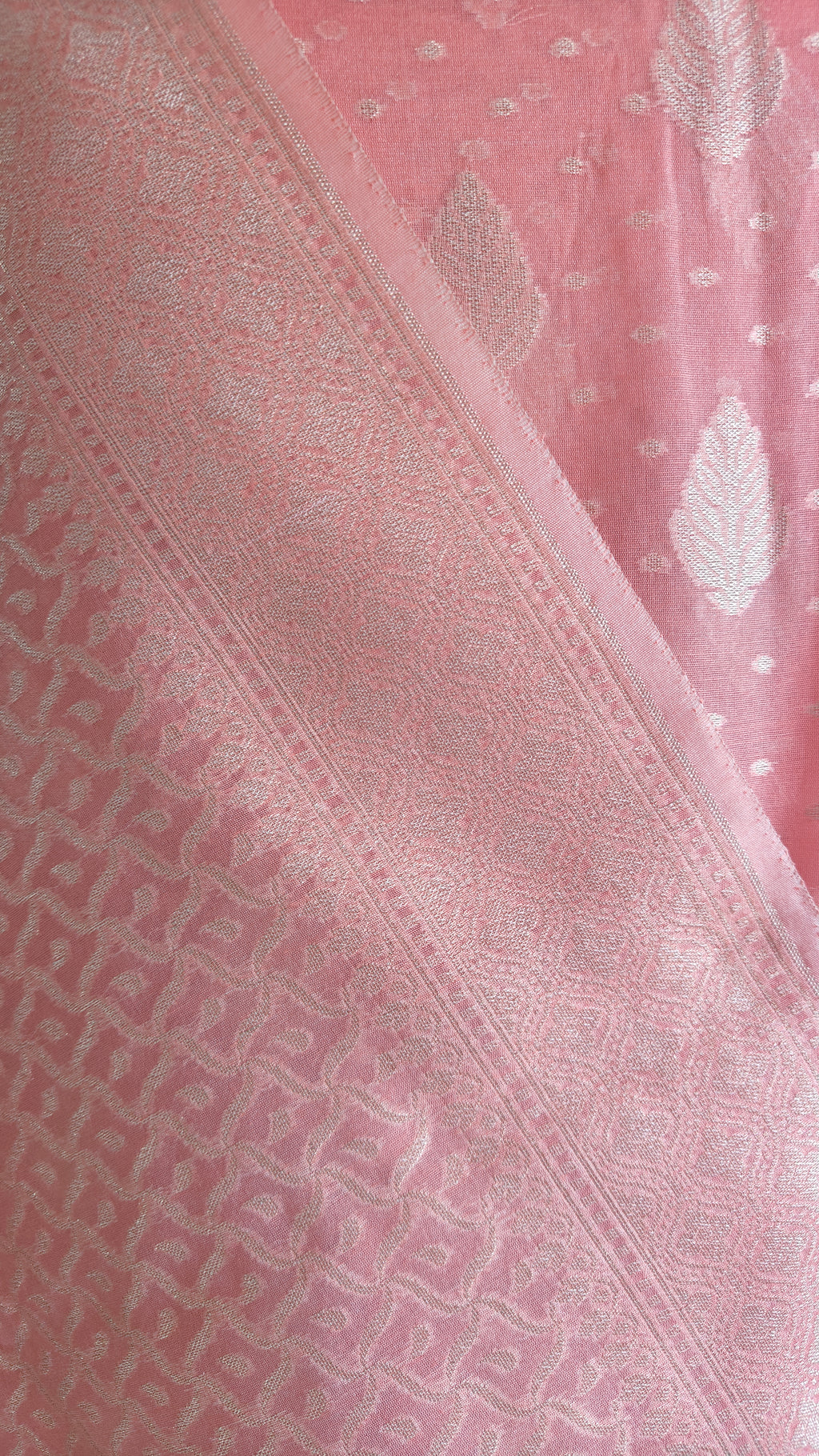 Light Pink Banarasi Linen Suit