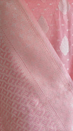 Light Pink Banarasi Linen Suit