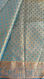Golden Tissue Peacock Motifs Saree