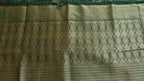 Dark Green Georgette Floral Jaal