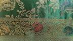 Dark Green Banarasi Silk Peacock Motifs