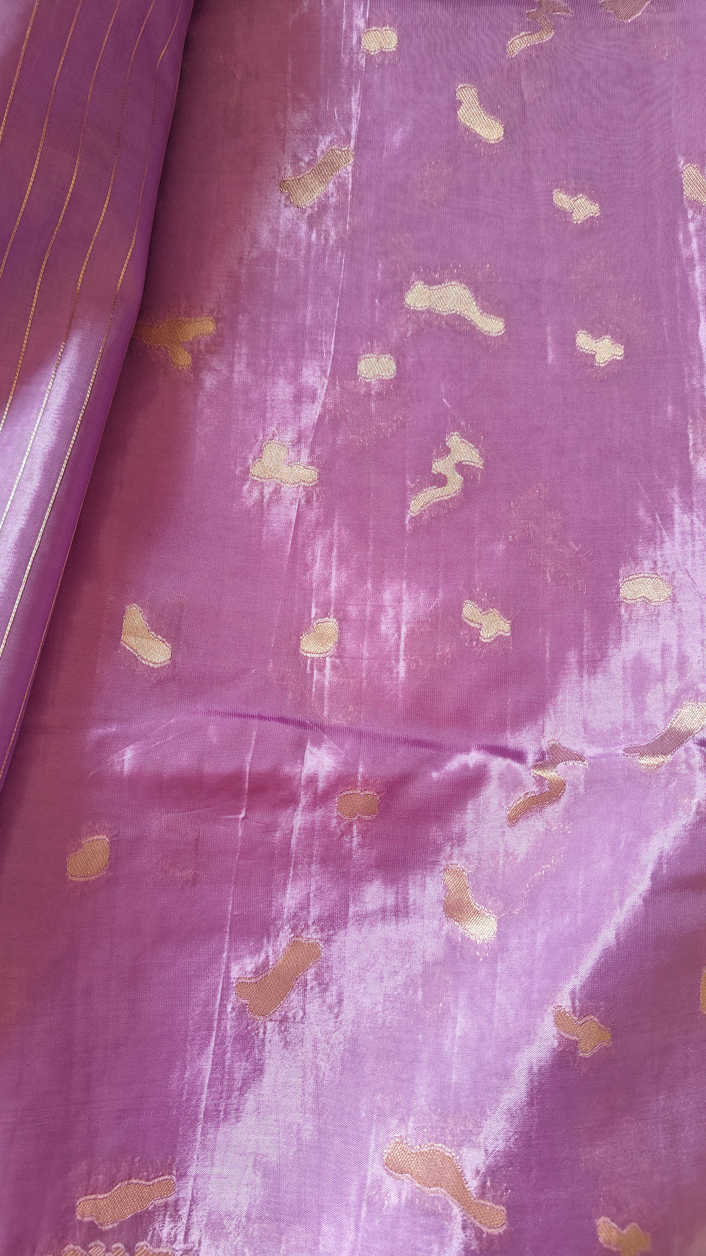 Lavender Silver Zari Designer Saree