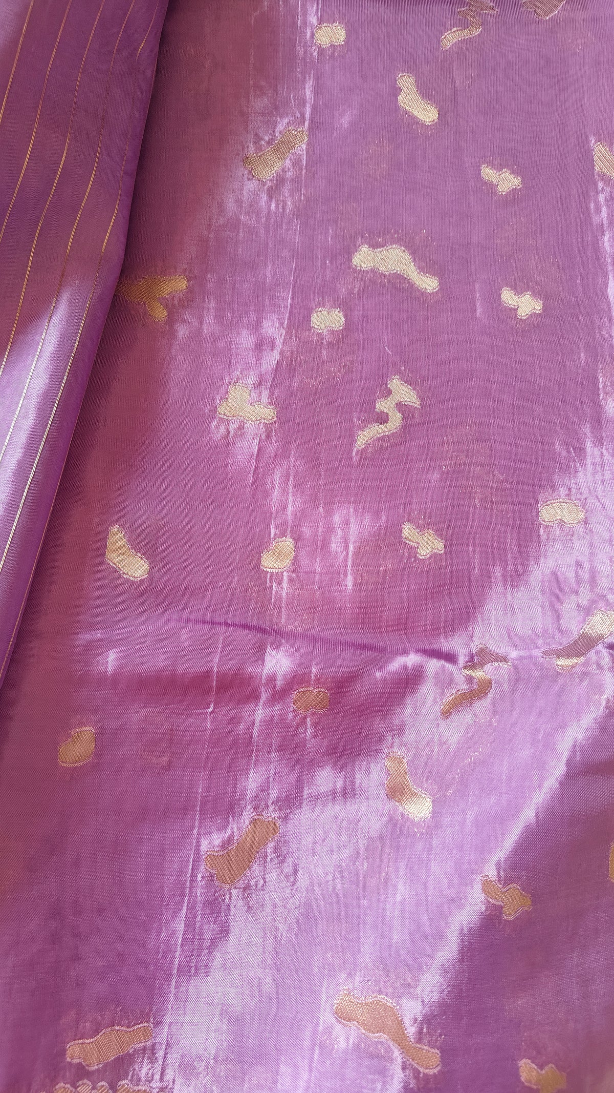 Lavender Silver Zari Designer Saree