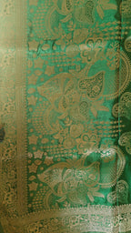 Dark Green Banarasi Silk